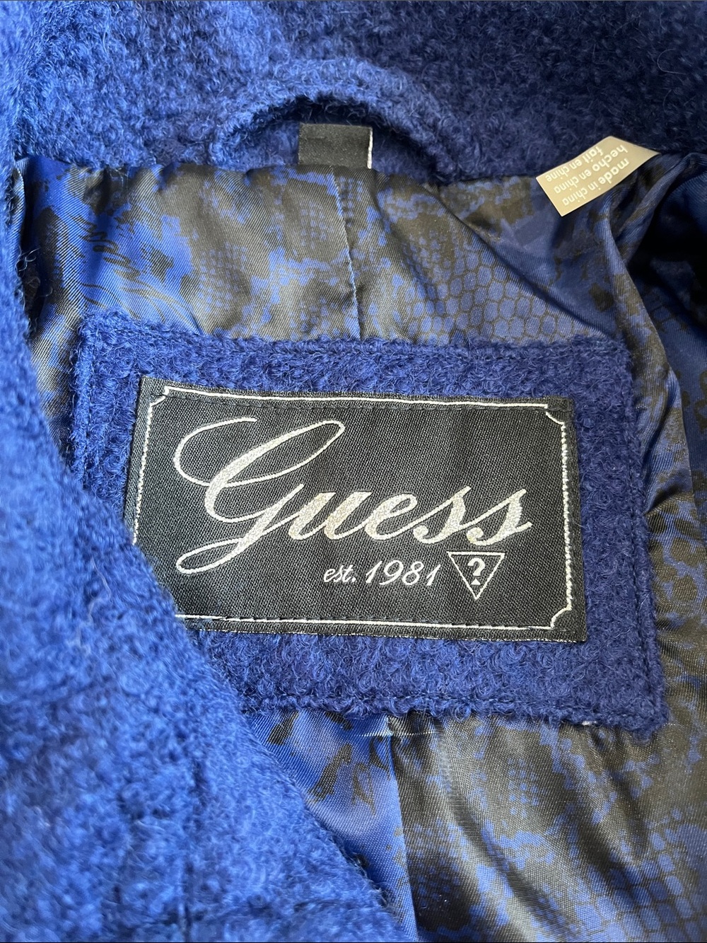 GUESS Women's Cobalt Blue Zip-Front Trench Coat - Picture 5 of 8